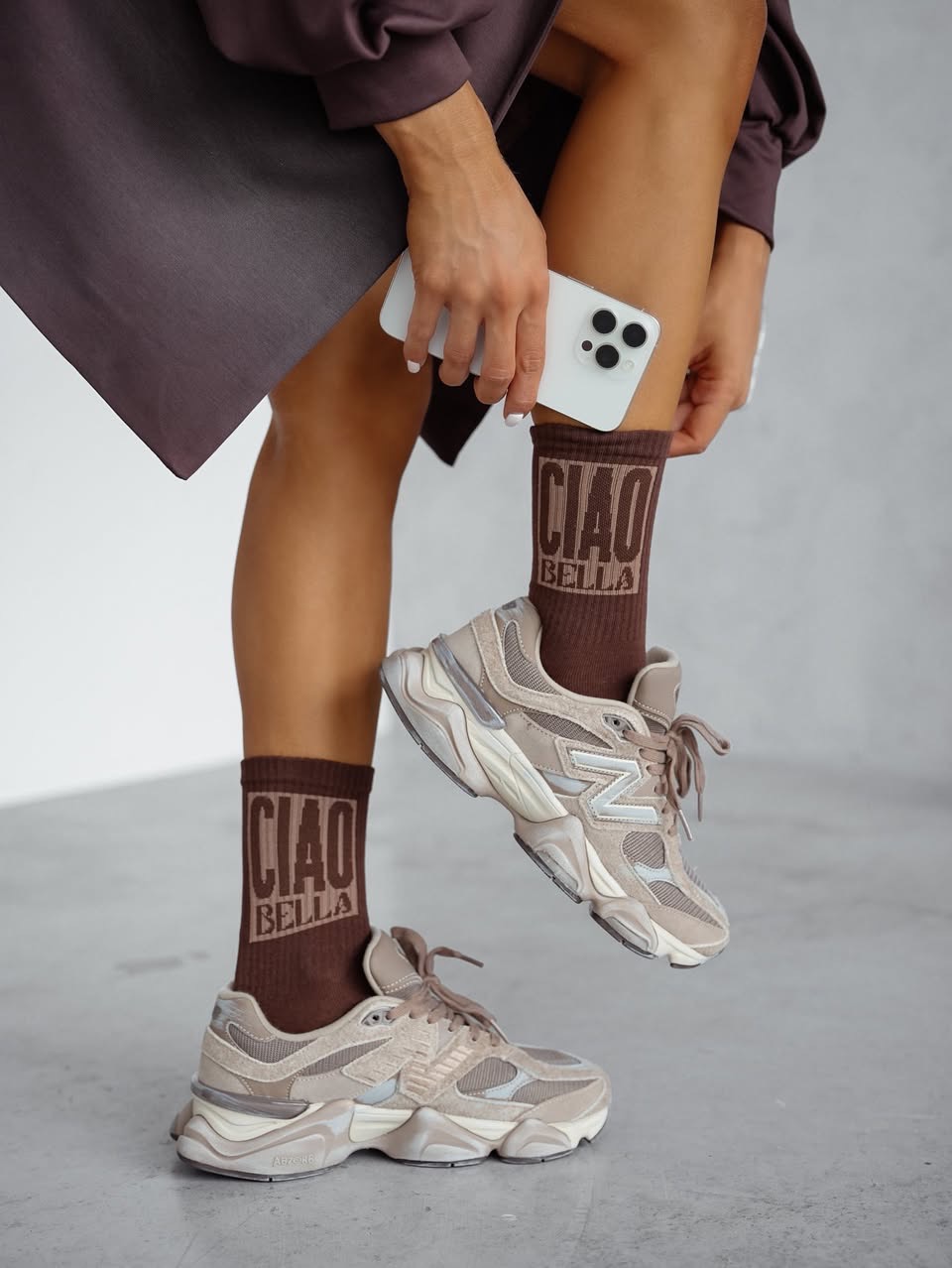 Skarpetki damskie brązowe Ciao Bella