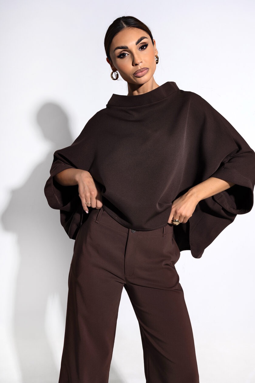Damska Bluzka Kimono (brązowy)