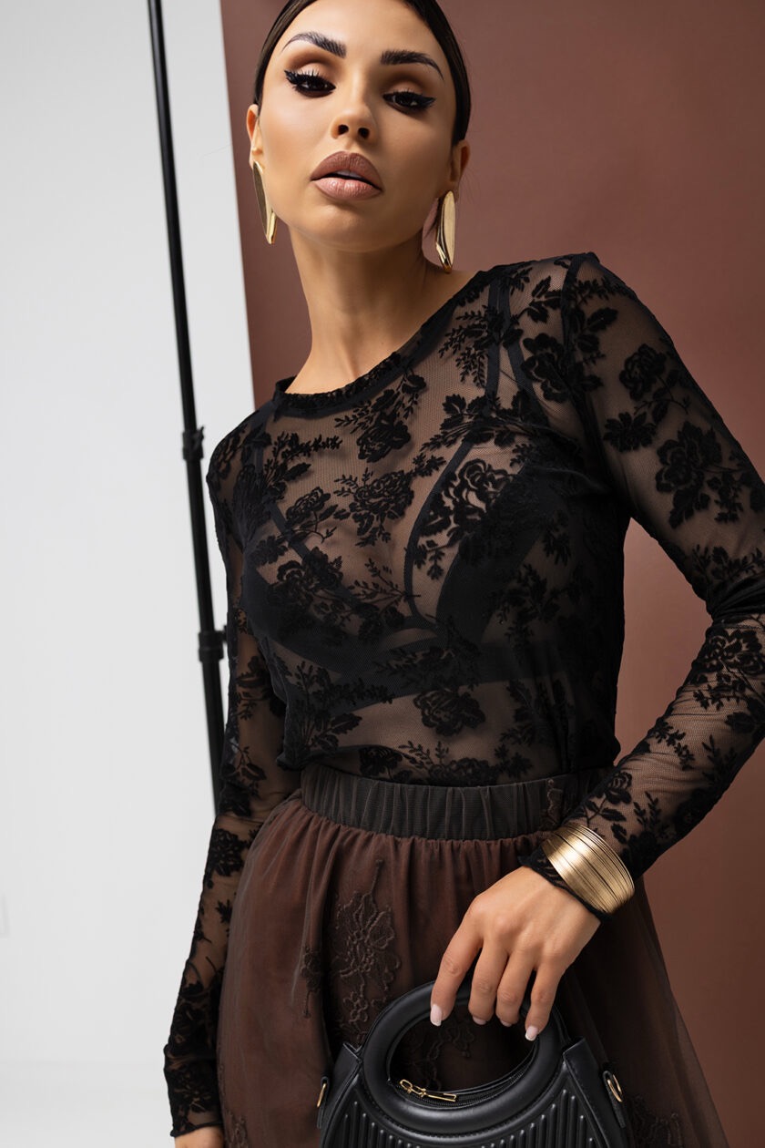 Bluzka Damska Long Nights Miss City Official Czarna 