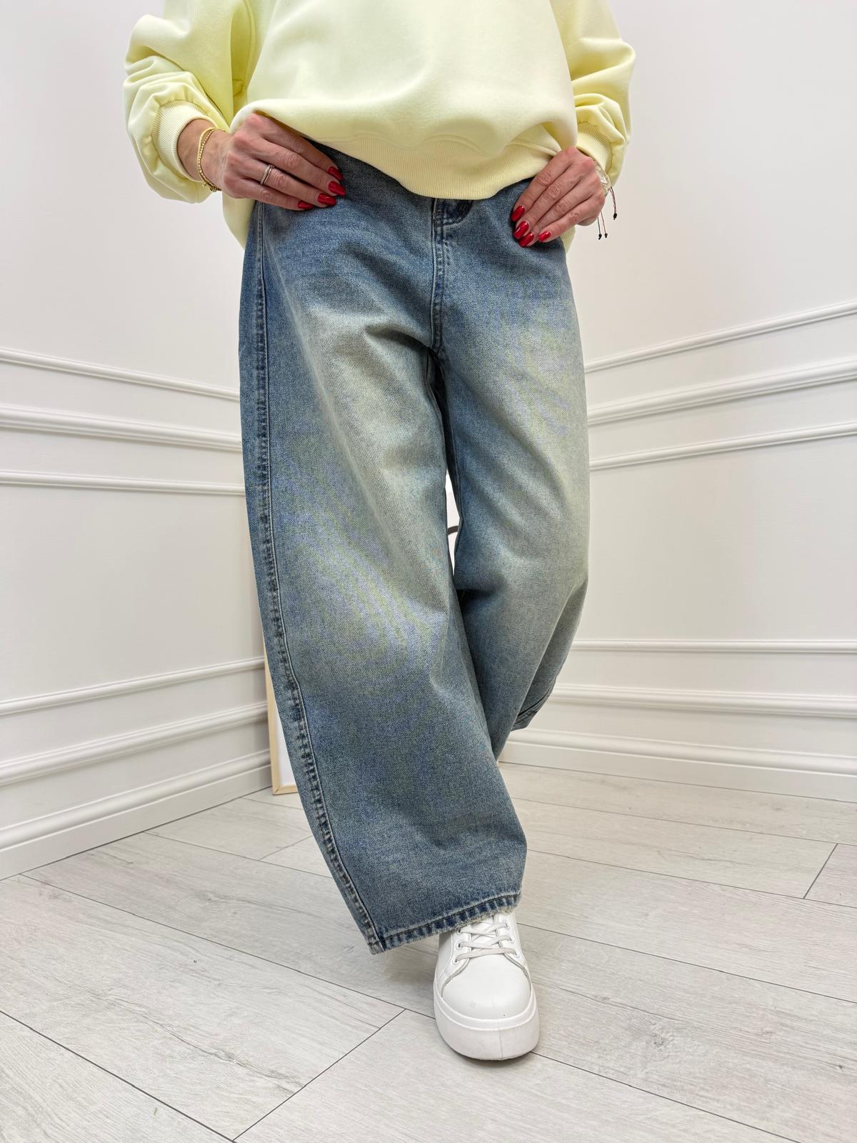 Spodnie Jeans Zz Szeroka Nogawka