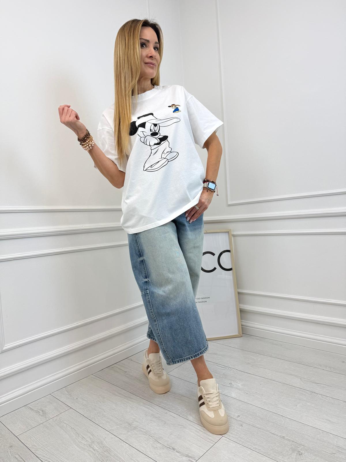 T-shirt Mickey Nadruk Przód i Tył