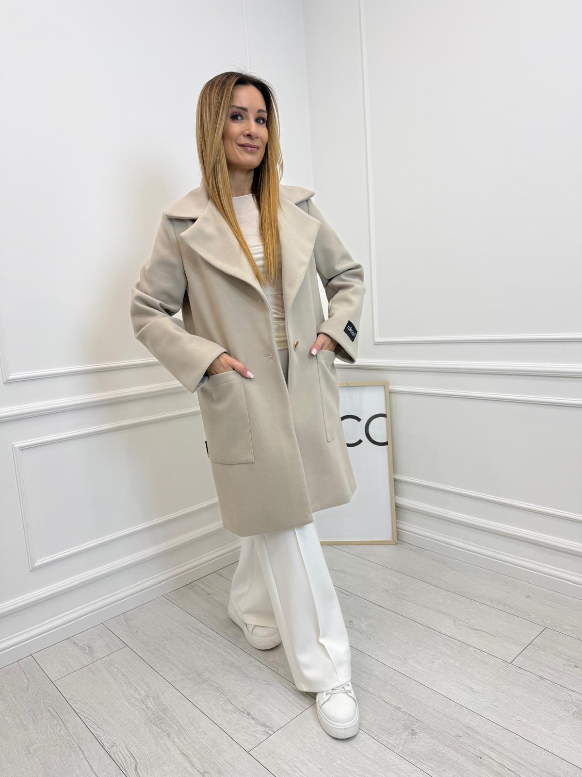 Beżowy Przejściowy Płaszcz Minouu 