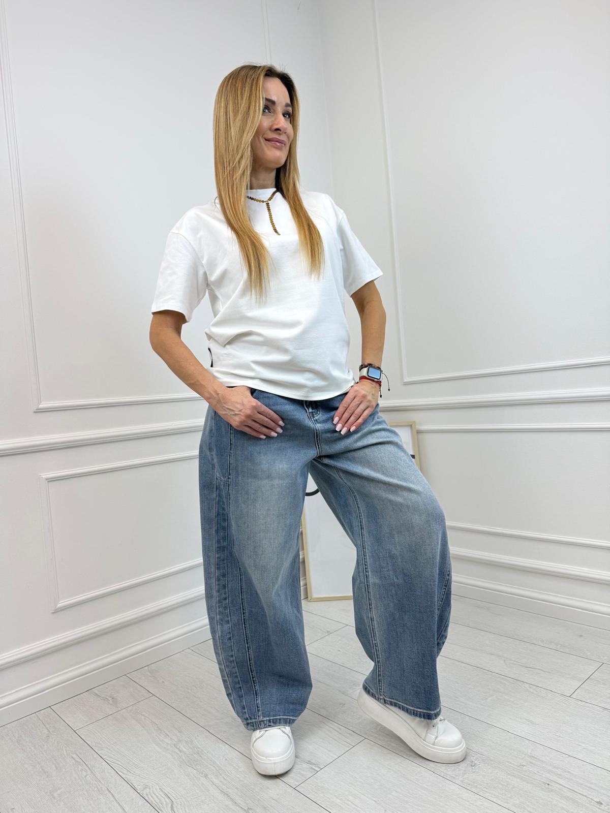 Beżowa Bluzka Flora Minouu Szpic z Kokardką