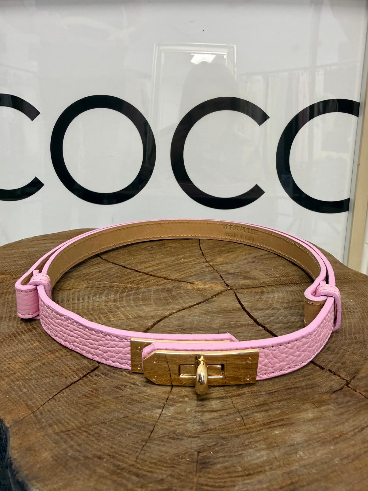 Pasek ala' Hermes Skóra Naturalna Kolor Róż