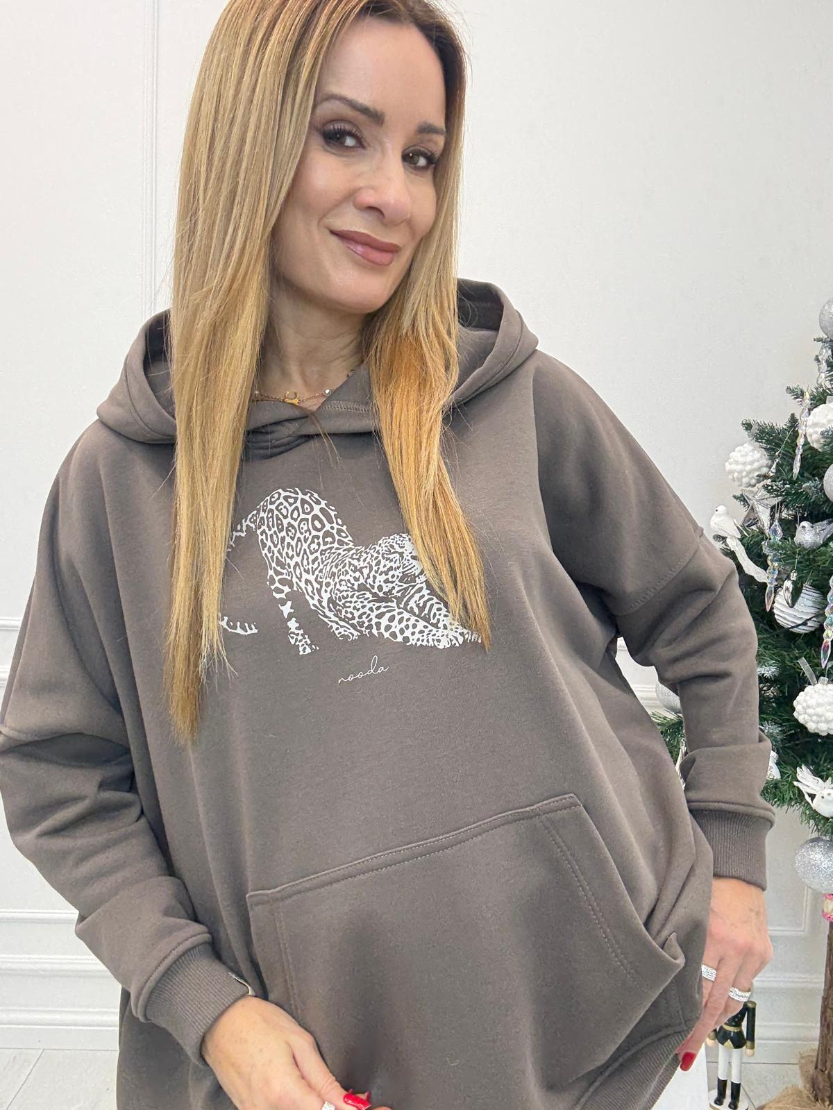  Bluza Nooda z Kapturem Kolor Ziemi Gepart