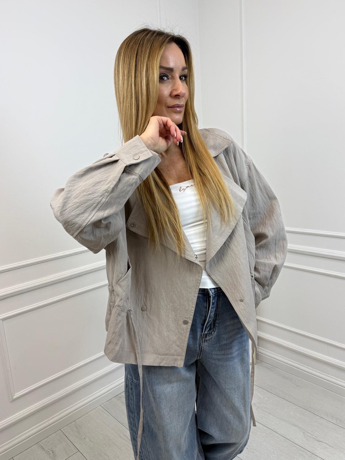 Kurtka Ramoneska Beżowa