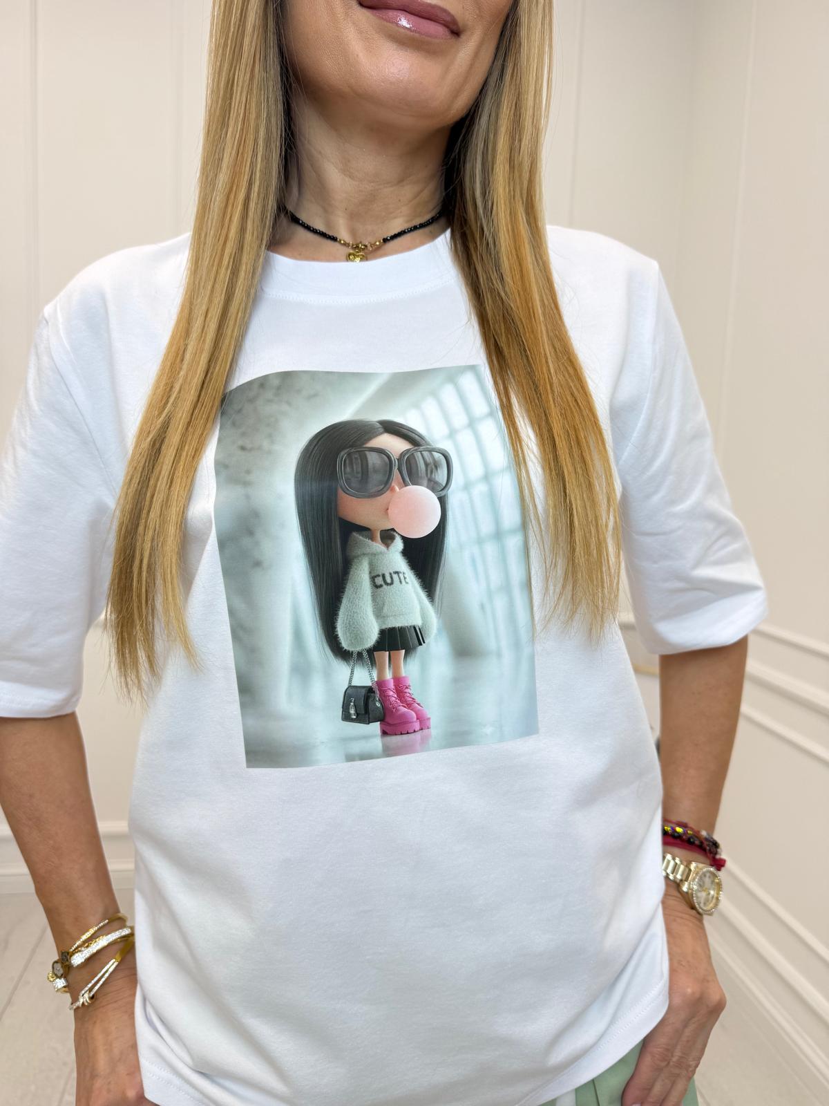 Bluzka BOCCA T-shirt CUTIE Biała 