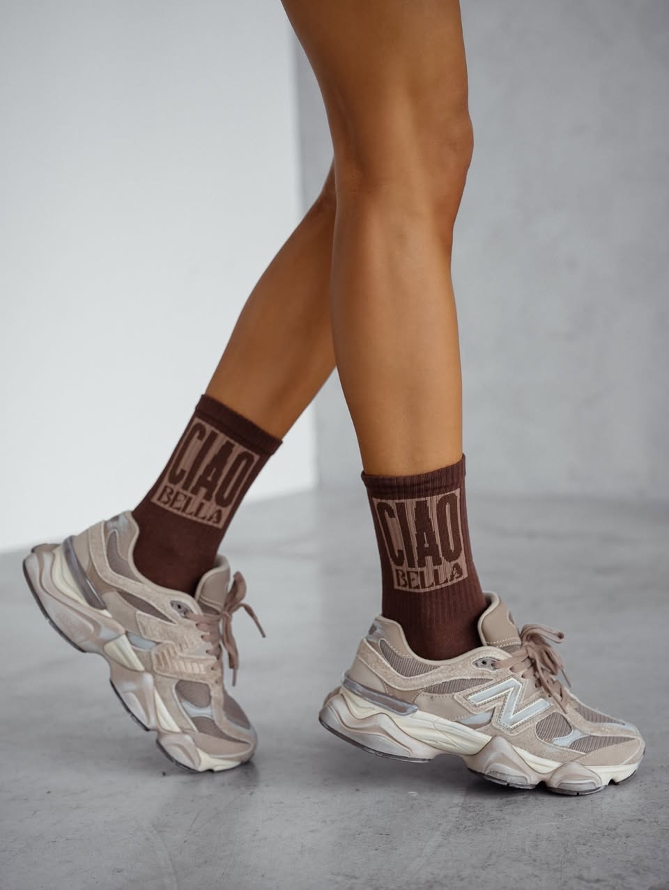 Skarpetki damskie brązowe Ciao Bella