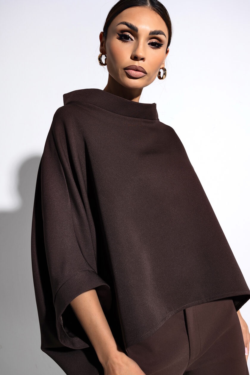 Damska Bluzka Kimono (brązowy)