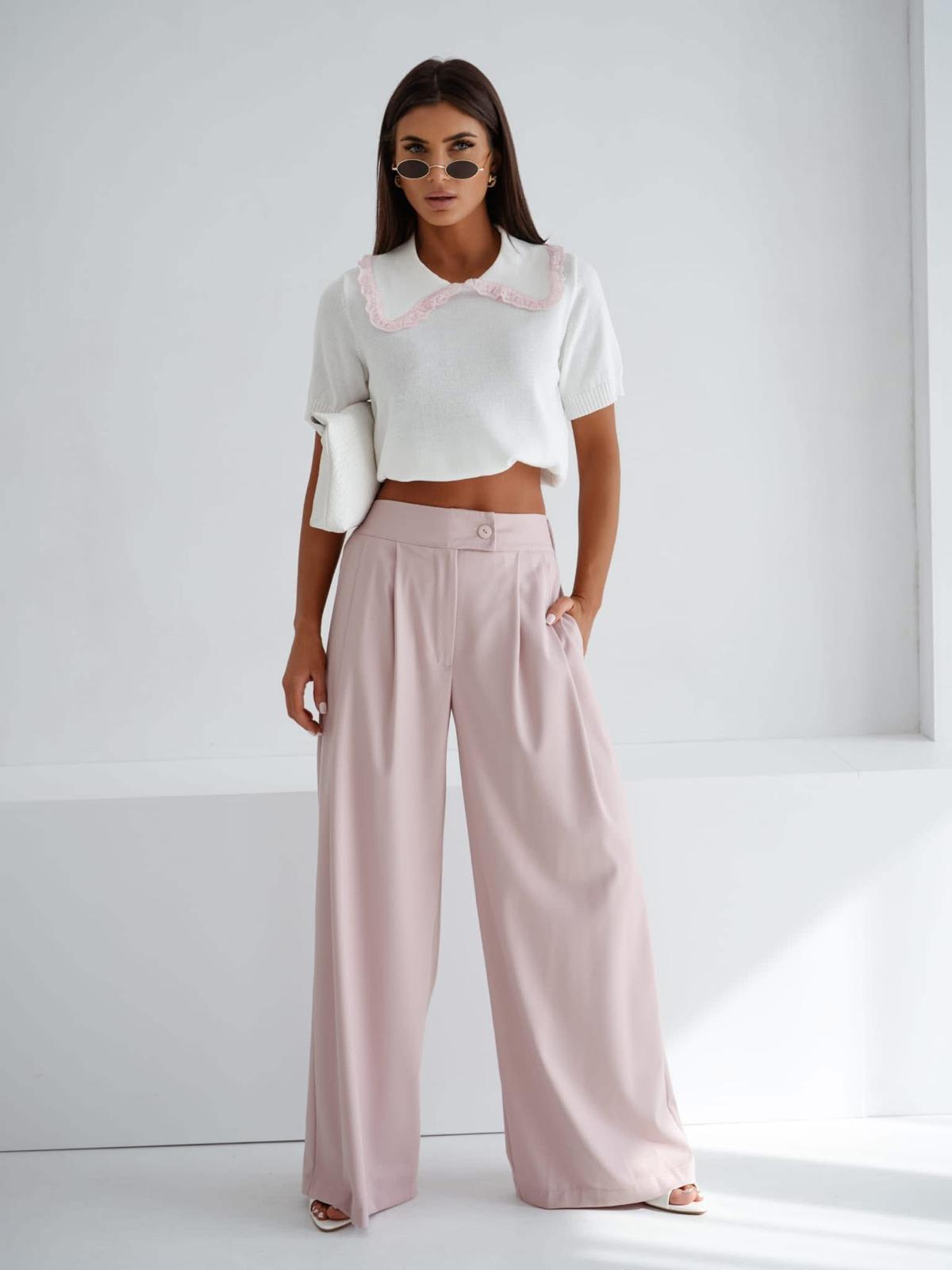 Eleganckie spodnie z szeroką nogawką Bocca