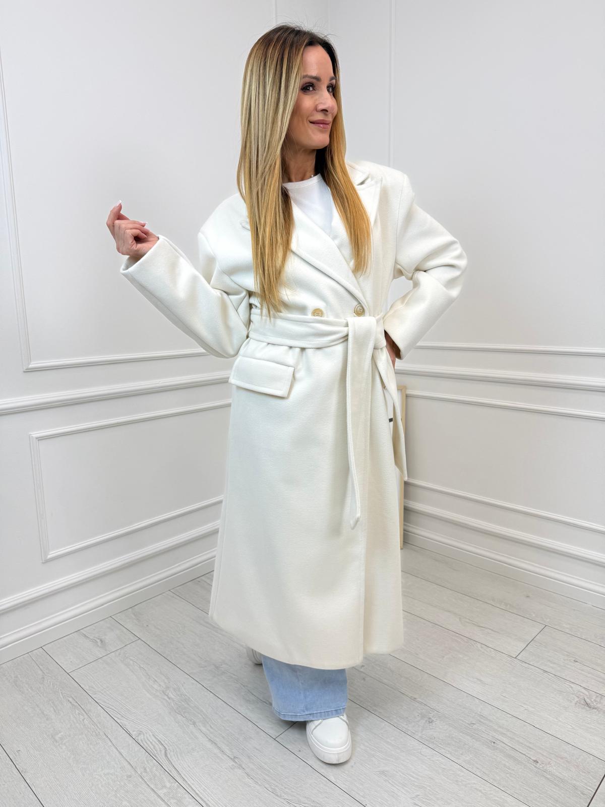 Ecru Przejściowy Płaszcz LUMINA