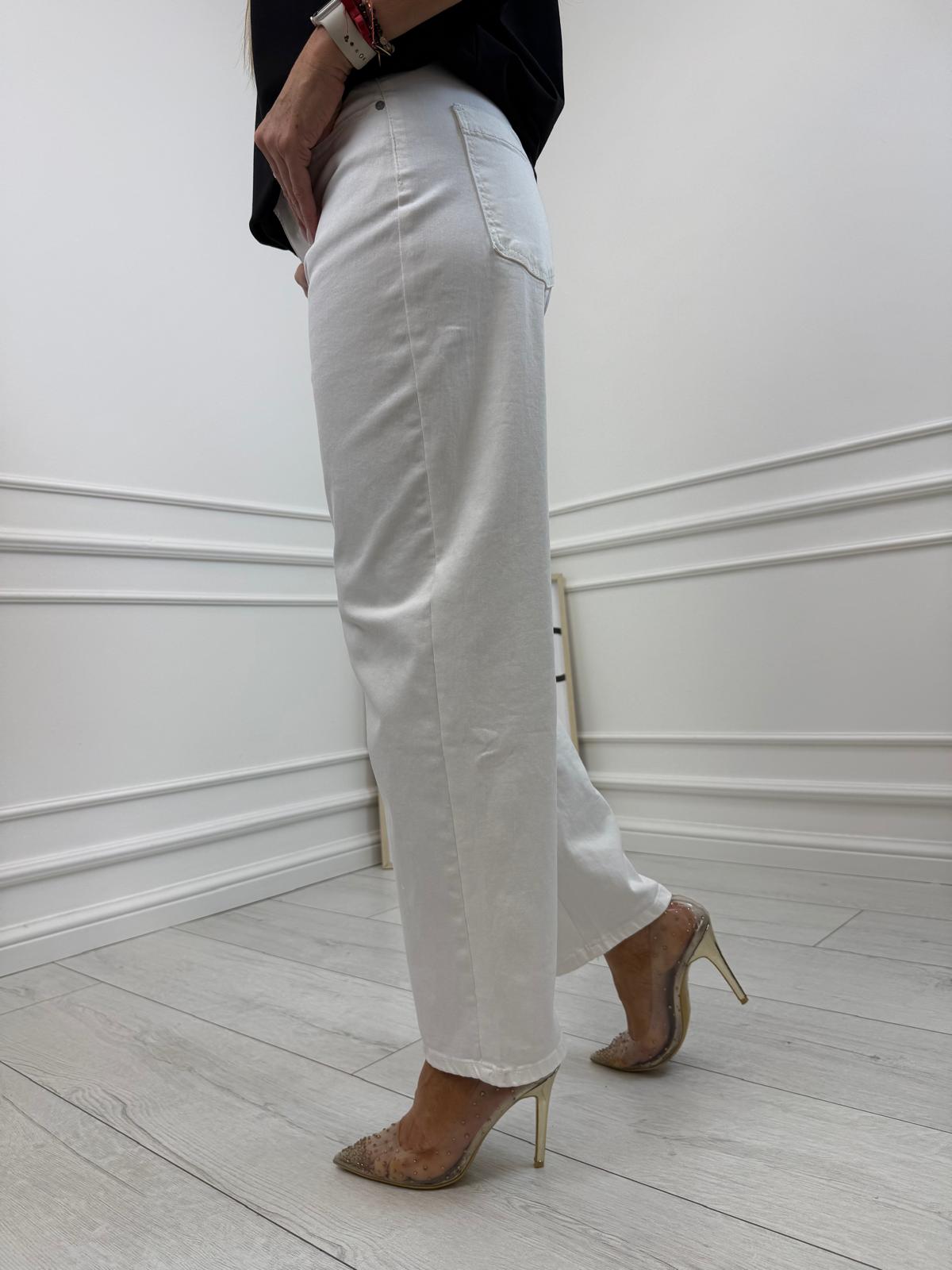 Białe Spodnie Jeans Denim