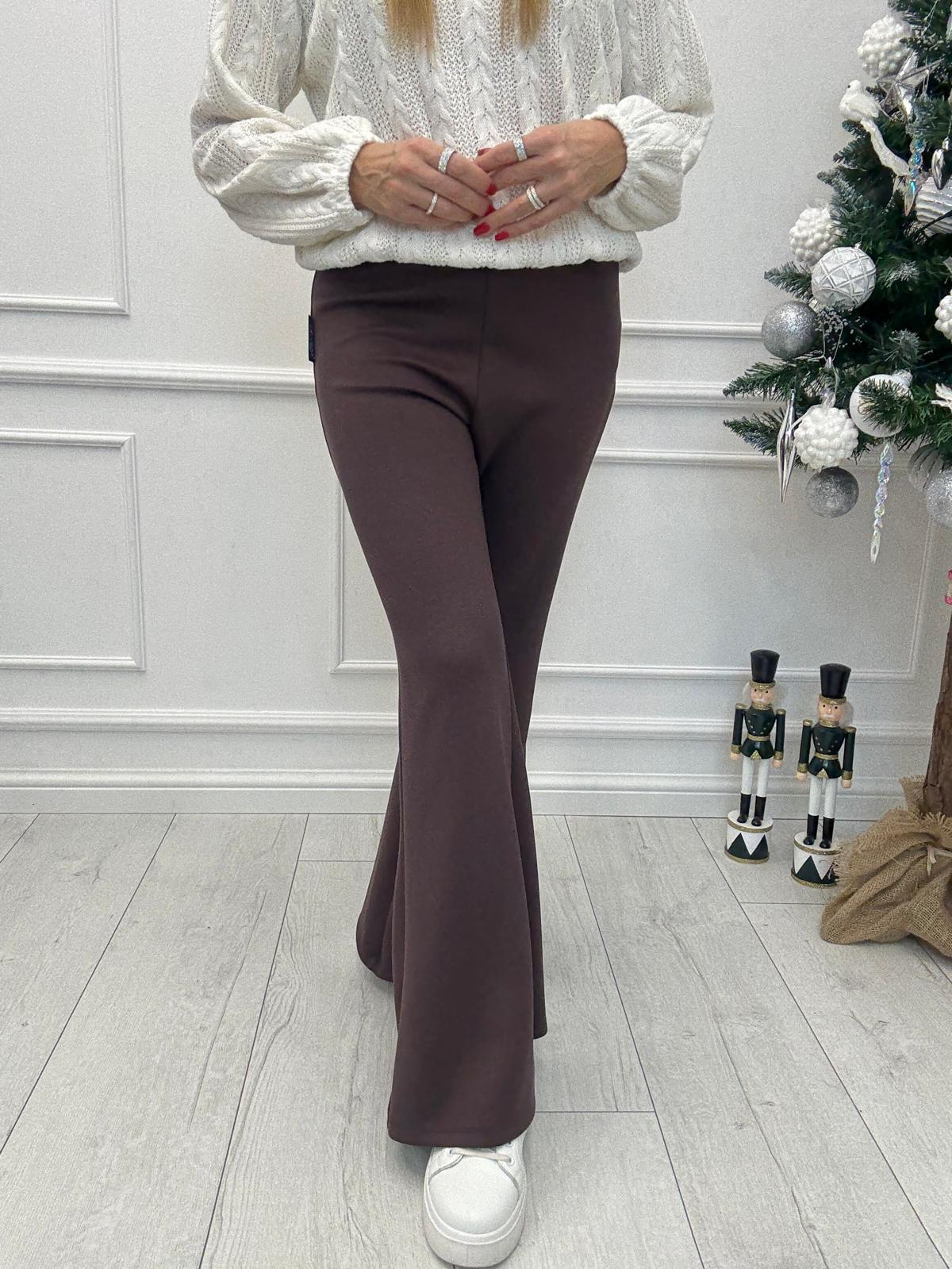 Czekoladowe Spodnie Dzwony Minouu