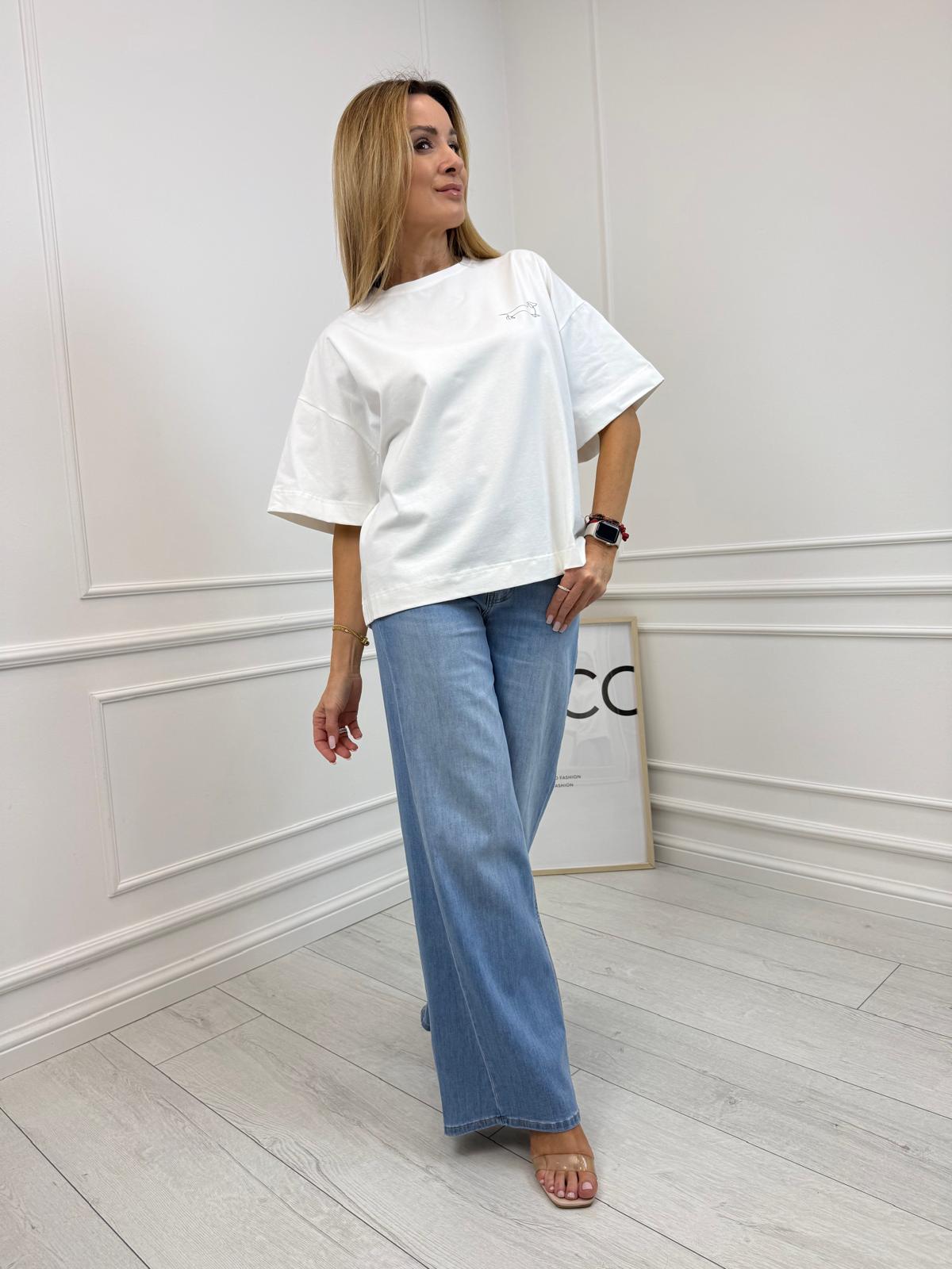 Spodnie Delikatnie Rozszerzane Jeans Denim