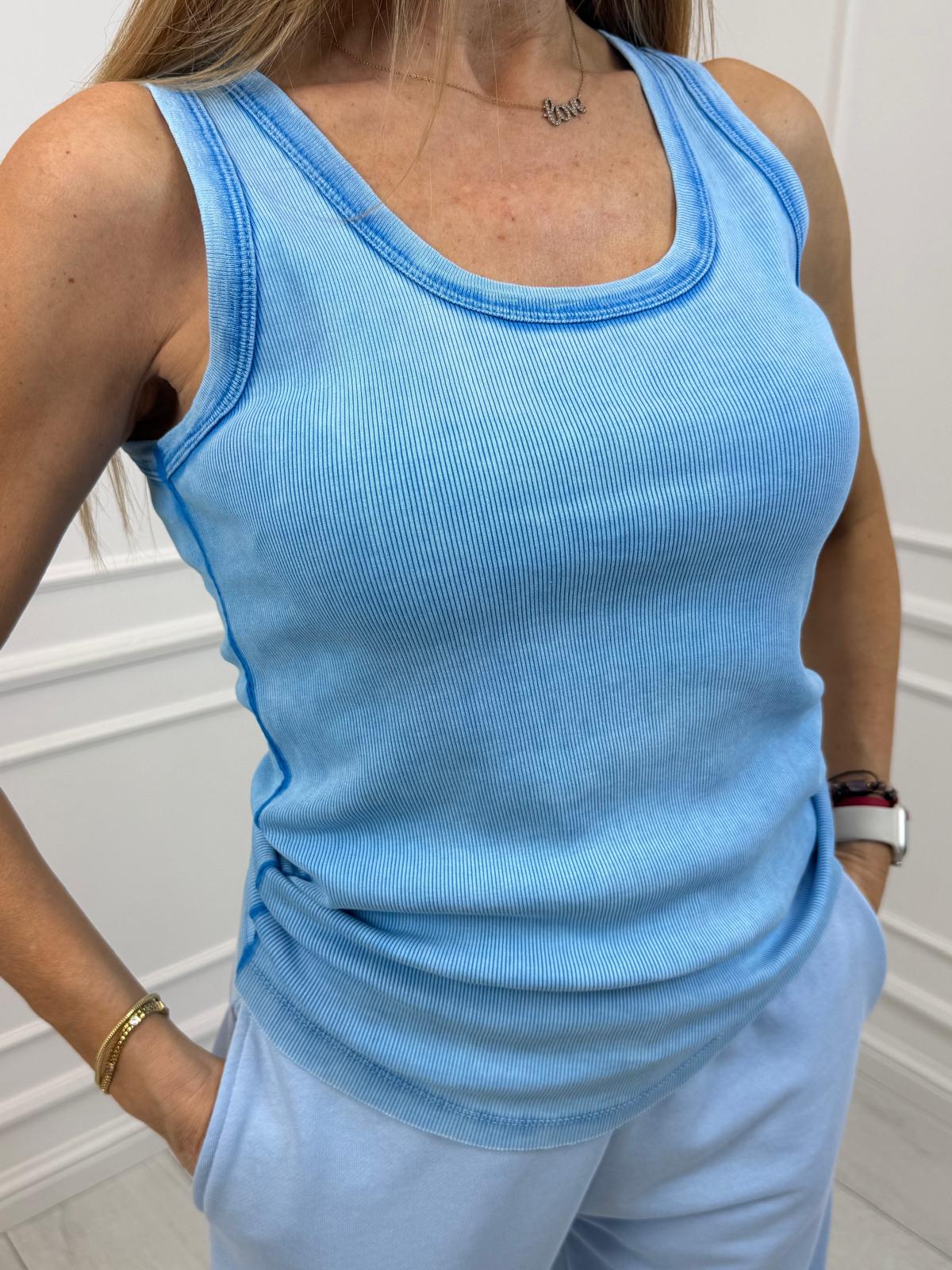 Niebieski Top Bluzka