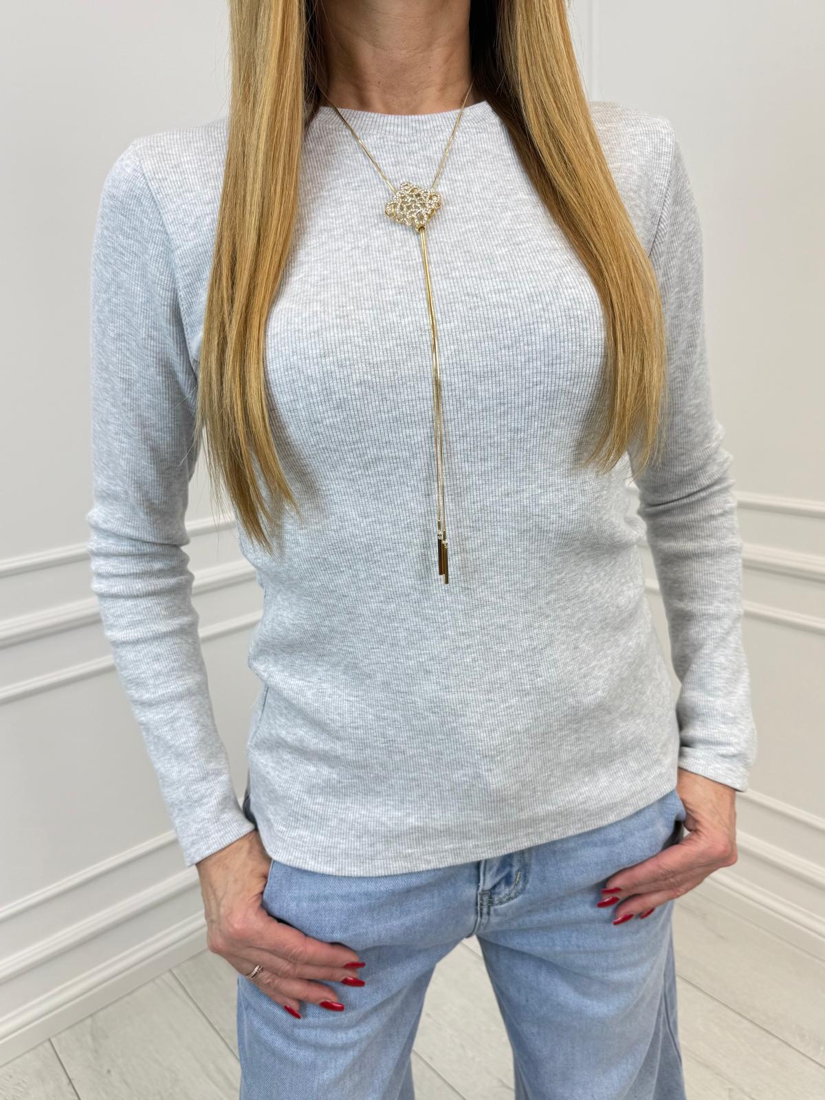 Szara Bluzka Basic BOCCA