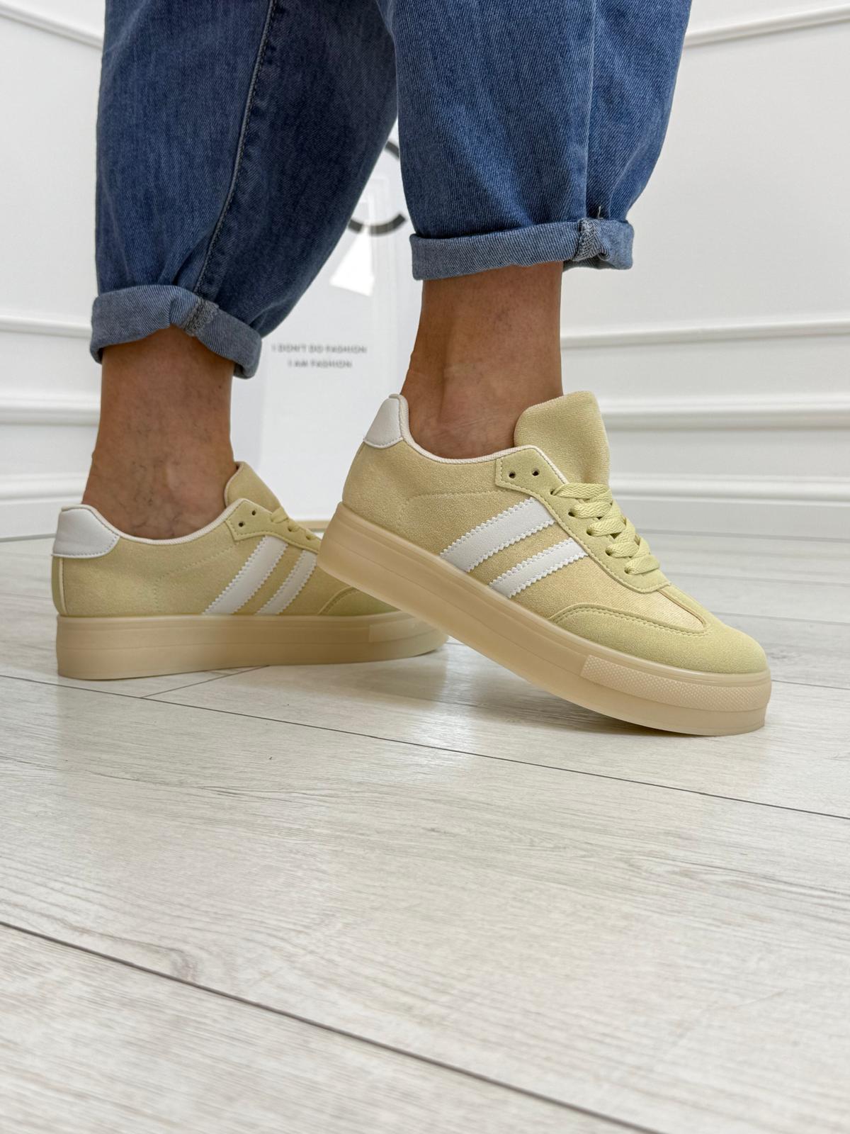 Waniliowe Buty Trampki Sneakersy