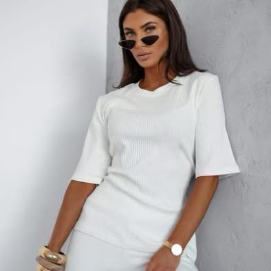 Biały Elegancki Komplet Dresowy Bocca 