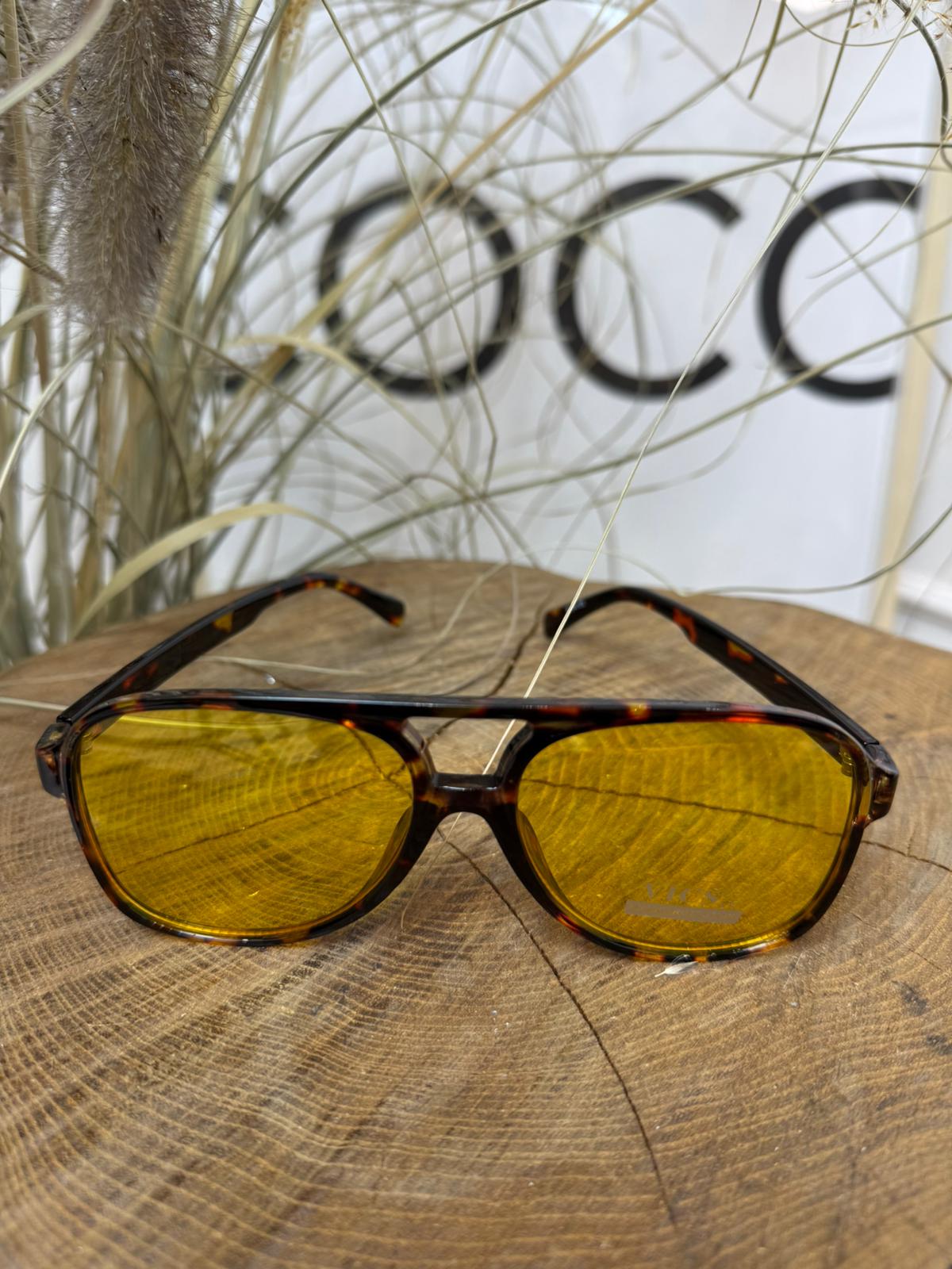 Okulary Przeciwsłoneczne Retro Żółte