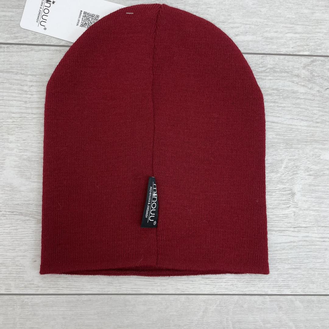 Klasyczna Czapka Minouu Kolor Wino 