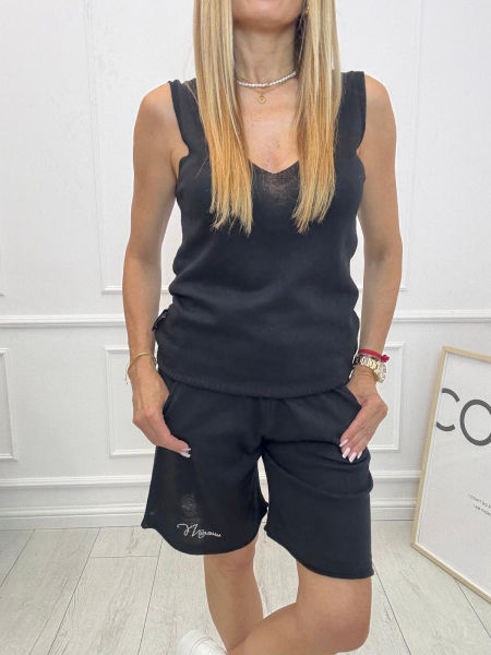 Bluzka Top Minouu Len\Bawełna Kolor Czekolada