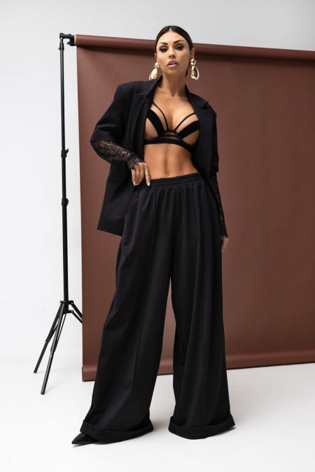 Damskie Spodnie Obsessed Miss City Official Czarne