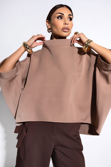 Damska Bluzka Kimono Miss City (ciepły brąz)