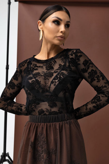 Bluzka Damska Long Nights Miss City Official Czarna 