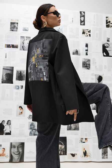 Damska Marynarka Oversize Crossroads (czarny) Miss City Official