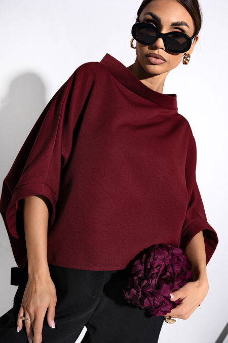 Damska Bluzka Kimono Miss City (bordowy)