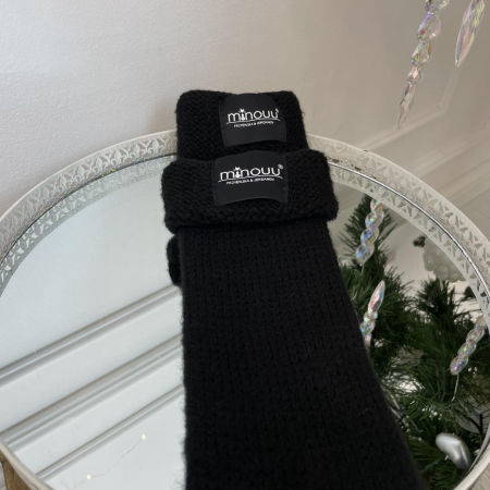 Skarpetki Dzianinowe Długie  Minouu Czarne