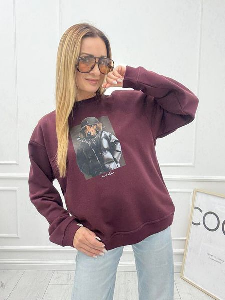  Bluza Nooda Jamnik w Pikówce Wino