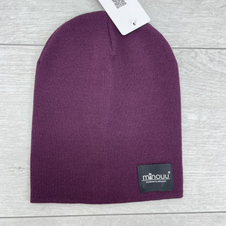 Klasyczna Czapka Minouu Śliwkowa