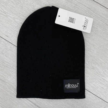 Klasyczna Jednowarstwowa Czapka Minouu Czarna