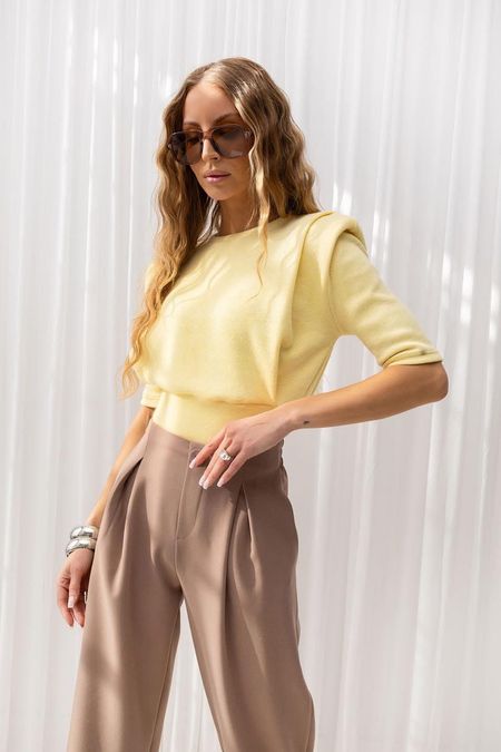 Żółty Sweterek Bluzka JOLMAR 