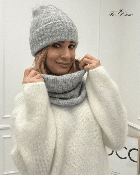 Szary Komplet z Kid - Moher Minouu 