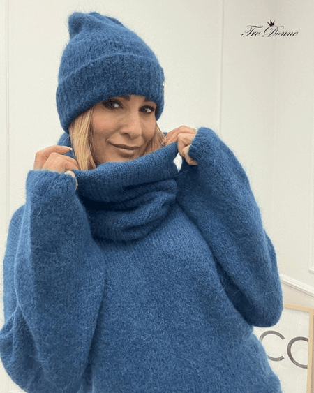 Morski Dwuczęściowy Komplet z Kid - Moher Minouu 