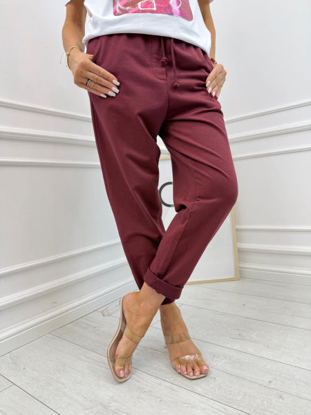 Spodnie Wiya Patka Bordo