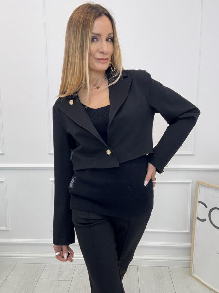 Zestaw Spodnie z Marynarką Czarny Minouu