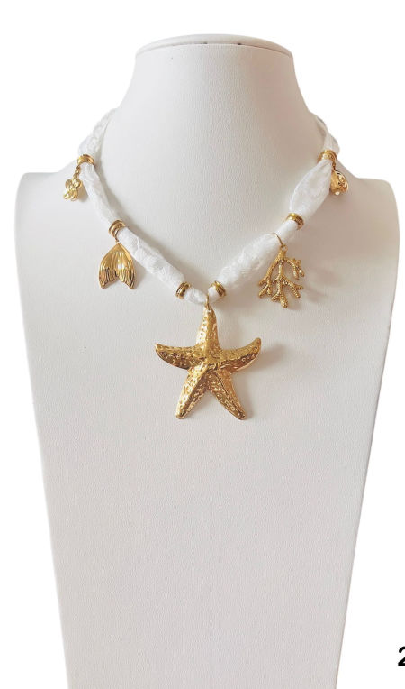 Biały Naszyjnik Rozgwiazda