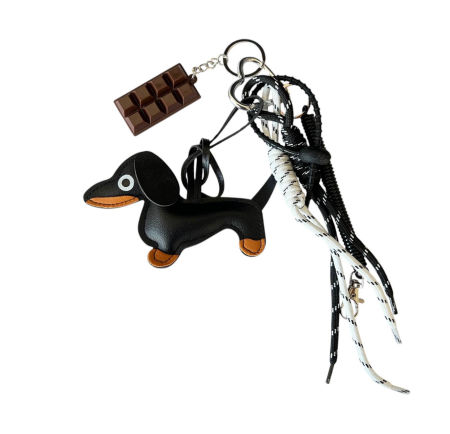 Czarny Brelok Przywieszka Jamniczek Minouu