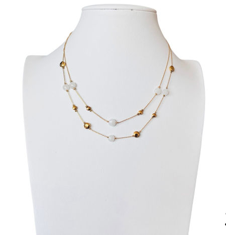 Podwójny Naszyjnik z Perełkami
