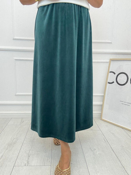 Welurowa Spódnica Minouu Kobalt