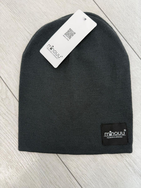 Klasyczna Czapka Minouu Grafitowa