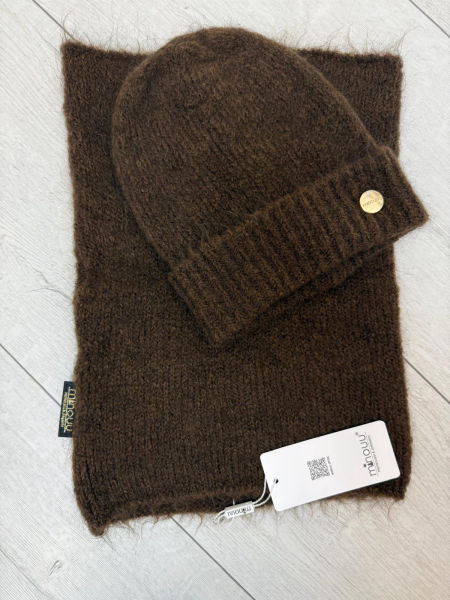 Czekoladowy Dwuczęściowy Komplet z Kid - Moher Minouu 