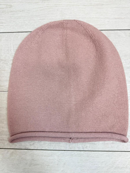 Pudrowa Klasyczna Jednowarstwowa Czapka z Angory