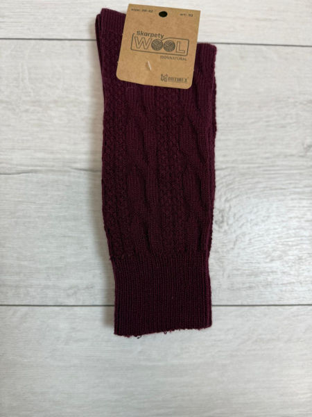 Skarpetki WOOL Bordo