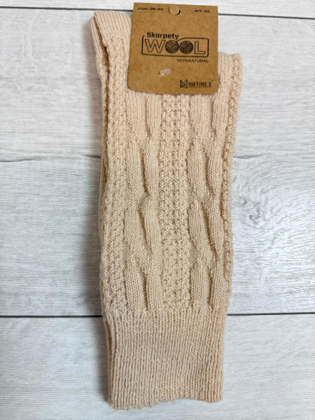 Skarpetki WOOL Beżowe