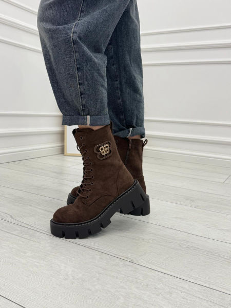 Czekoladowe Buty Trapery 