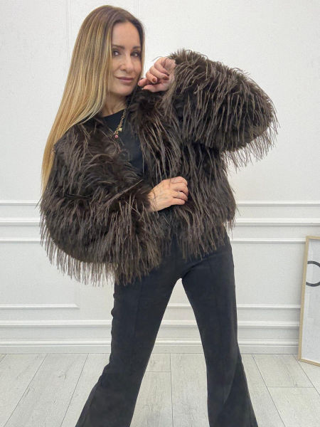 Futro Czekolada z Długim Włosem